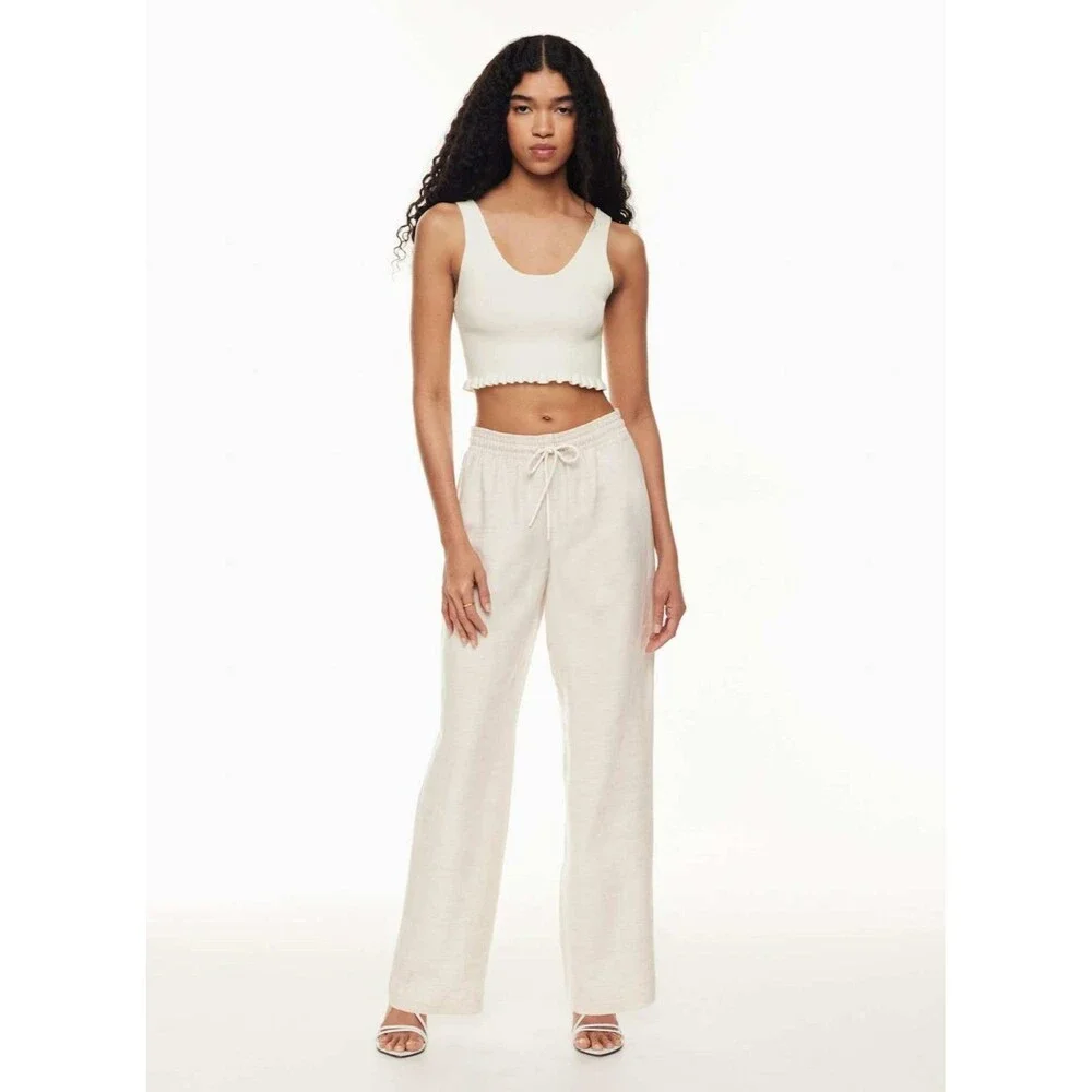 Wilfred Women's White Linen Pants Size Medium